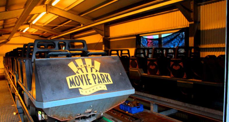 Winterarbeiten im Movie Park - Das Retracking geht weiter