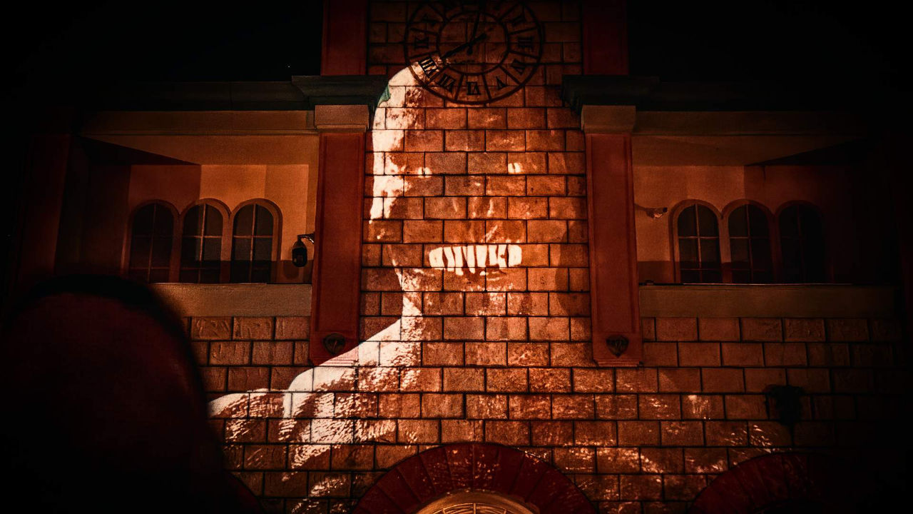 Halloween projection mapping show at Movie Park Germany