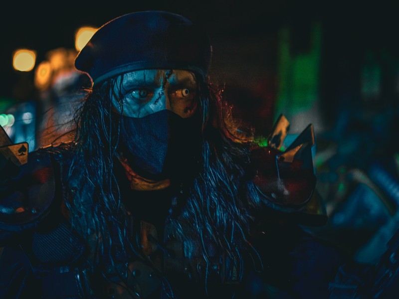 Horror acteur in de horrorhuizen van Movie Park Germany